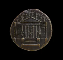 Romersk keisermynt fra Roma, 35-36 e.Kr. (orichalcum messing)